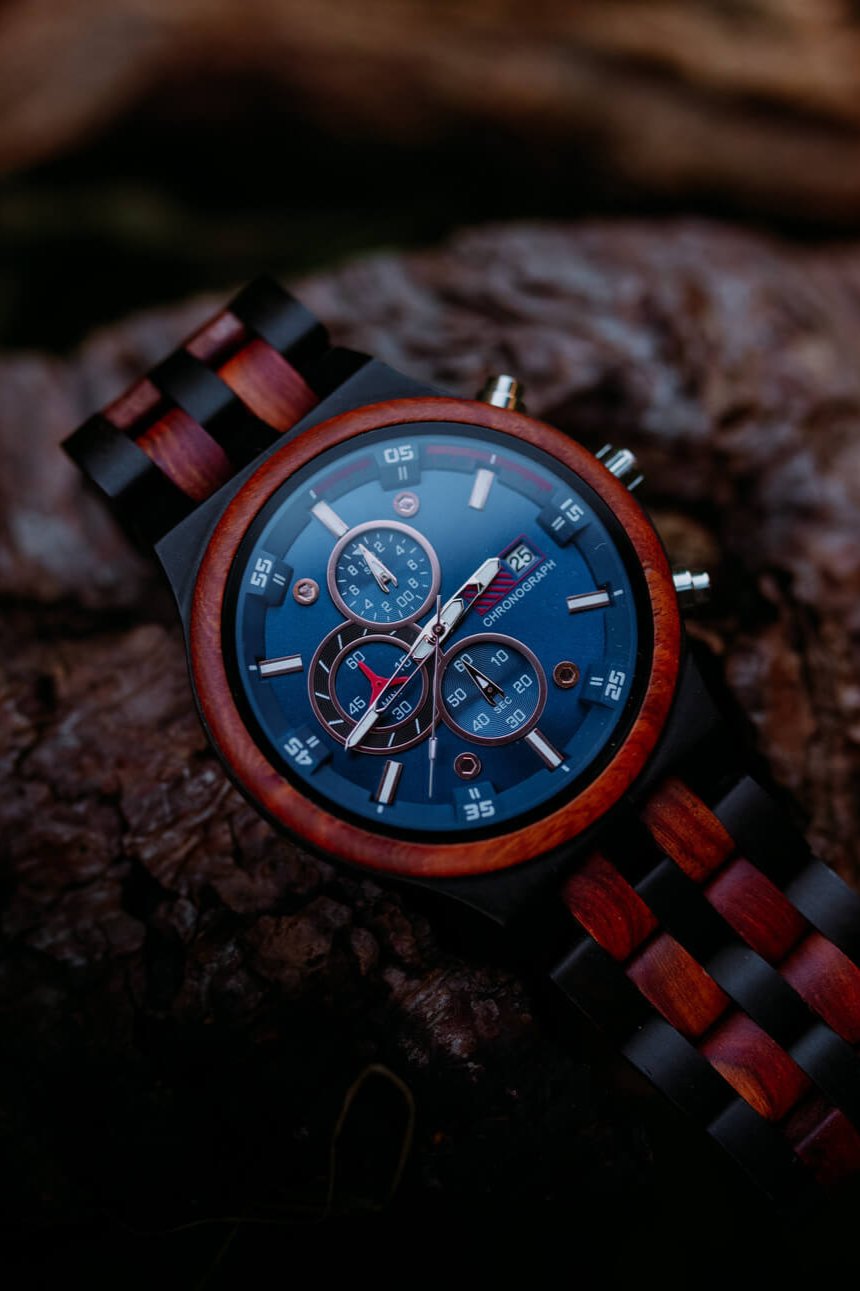 Lisbon - Chronograph Wood Watch - wooden watches for men