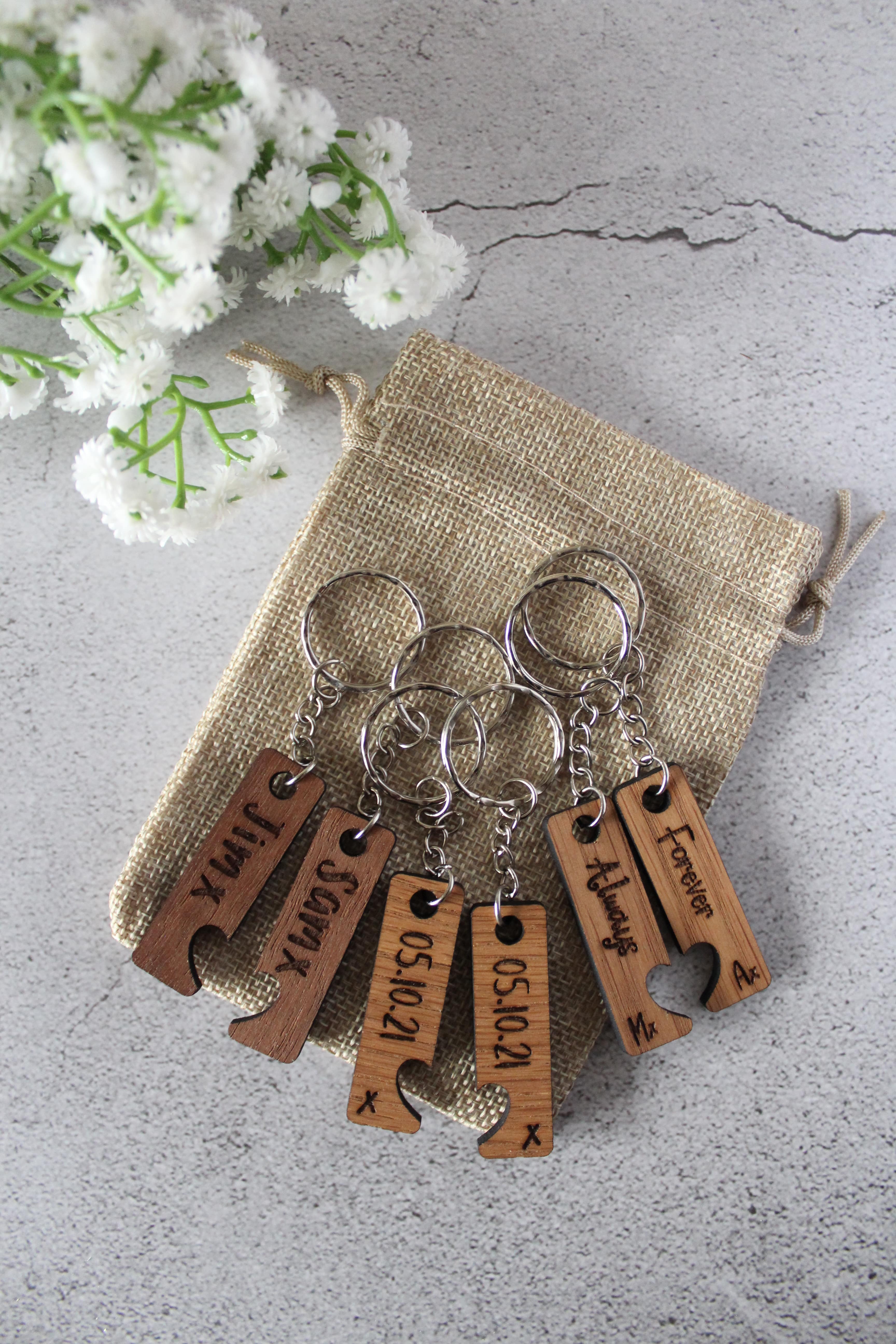 Engraved sale couple keyrings