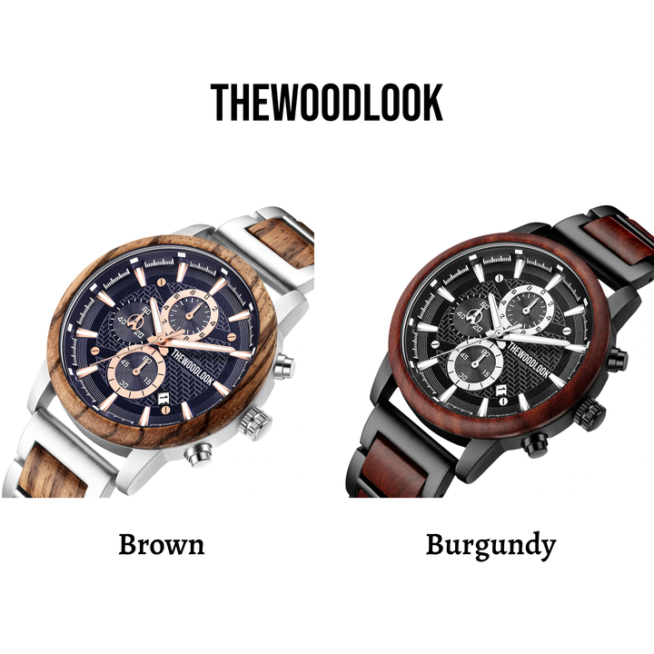 London - Chronograph Wood Watch