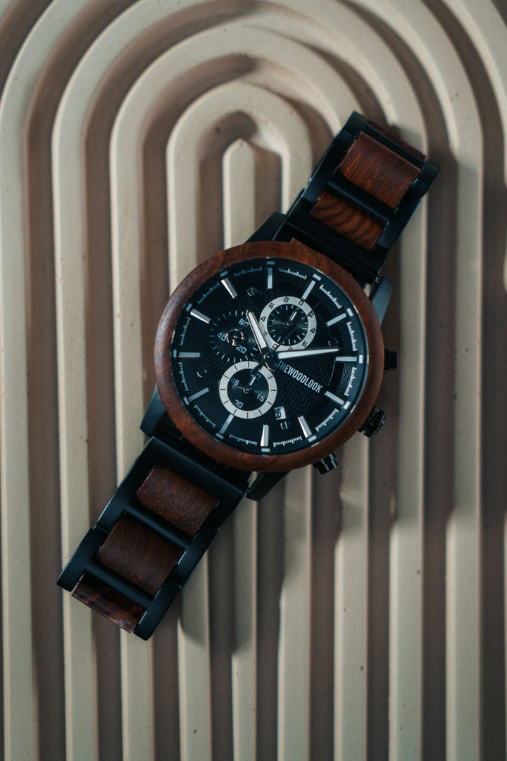 London - Chronograph Wood Watch